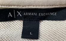 Load image into Gallery viewer, Armani Exchange Womens Beige Long Sleeve Pockets Full-Zip Hoodie Size Large
