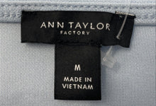 Load image into Gallery viewer, Ann Taylor Womens Blue Short Sleeve Round Neck Pullover Blouse Top Size Medium
