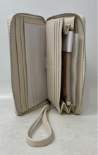 Load image into Gallery viewer, Steve Madden Womens Beige Leather Inner Divider Zip-Around Wristlet Wallet
