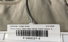 Load image into Gallery viewer, Calvin Klein Mens Beige Cotton Belt Loops Button Front Straight Leg Jeans Sz 32
