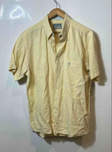 Load image into Gallery viewer, Authentic Christian Dior Mens Yellow Short Sleeve Dress Shirt Size 41-42 Stained
