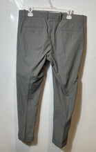 Load image into Gallery viewer, Penguin Mens Gray Plaid Flat Front Straight Leg Dress Pants Size 34
