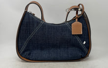 Load image into Gallery viewer, True Religion Womens Brown Denim Inner Pockets Shoulder Handbag
