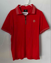 Load image into Gallery viewer, Rising Revolt Mens Red Short Sleeve Spread Collar Golf Polo Shirt Size Large

