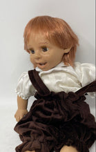 Load image into Gallery viewer, Red Hair Collectible Collector Doll In Brown And White Outfit
