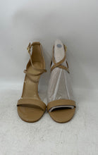 Load image into Gallery viewer, Michael Kors Womens Beige Leather Open Toe Stiletto Ankle Strap Heels Size 9M
