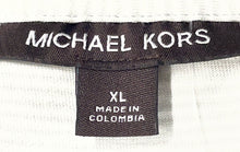 Load image into Gallery viewer, Michael Kors Mens Gray White Striped Print Short Sleeve Pullover T-Shirt Size XL
