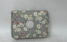 Load image into Gallery viewer, Kipling Womens Gray Floral Credit Card Slot Magnetic Zip-Around Wallet
