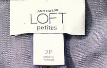 Load image into Gallery viewer, Ann Taylor Loft Womens Dark Blue Jean 3/4 Sleeve Cropped Jacket Size 2P
