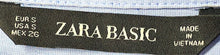 Load image into Gallery viewer, Zara Womens Light Blue White Long Sleeve Collared Button-Up Shirt Size Small
