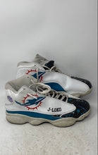 Load image into Gallery viewer, Unbranded Mens White Black Miami Dolphins Lace-Up Sneaker Shoes Size EUR 48
