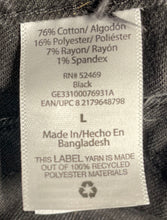 Load image into Gallery viewer, George Mens Black Denim Long Sleeve Collared Pockets Button Front Jacket Size L
