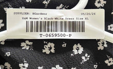 Load image into Gallery viewer, H&amp;M Womens Black White Floral Print Short Sleeve Mini Dress Size XL
