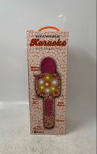 Load image into Gallery viewer, Throwback Pink Floral Wireless LED Karaoke Microphone With Box Not Tested
