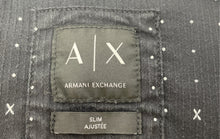 Load image into Gallery viewer, Armani Exchange Mens Black Printed Slim Fit Long-Sleeve Button-Up Shirt Size M
