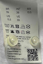 Load image into Gallery viewer, Hugo Boss Mens White Collared Long Sleeve Slim-Fit Dress Shirt Size 15.5
