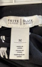 Load image into Gallery viewer, White House Black Market Womens Black White Ikat Print Maxi Skirt Size Medium
