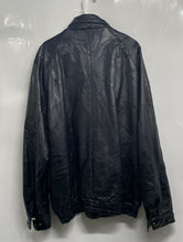 Load image into Gallery viewer, Club International Mens Black Genuine Leather Full-Zip Bomber Jacket Size 3XL
