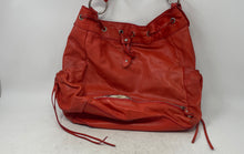 Load image into Gallery viewer, Francesco Biasia Womens Orange Inner Pockets Shoulder Strap Hobo Bag
