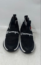 Load image into Gallery viewer, Champion Kids Rally Pro Black White Pull-On Sneaker Shoes Size 3.5
