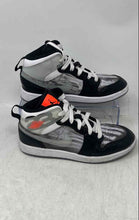 Load image into Gallery viewer, Nike Kids Air Jordan 1 Mid SS White Gray Black Lace-Up Sneaker Shoes Size 2Y
