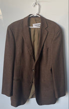 Load image into Gallery viewer, Hugo Boss Mens Brown Striped Print Wool Long Sleeve 2-Button Blazer Size 42L

