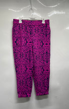 Load image into Gallery viewer, Ann Taylor Womens Pink Blue Flat Front Pockets Pull On Cropped Pants Size 6
