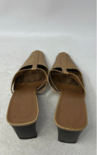 Load image into Gallery viewer, Max De Carlo Womens Brown Leather Slip-On Crossover Straps Mule Heels Size 9 B
