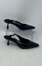 Load image into Gallery viewer, Anne Klein Womens Cynthia Black Leather Pointed Toe Slingback Heels Size 8.5
