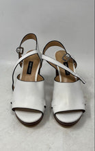 Load image into Gallery viewer, Nine West Womens Delilah White Open Toe Block Heel Platform Sandals Size 6M
