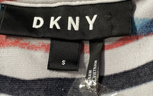 Load image into Gallery viewer, DKNY Womens Multicolor Printed Short Sleeve Surplice Neck Blouse Top Size S
