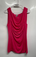 Load image into Gallery viewer, Cache Womens Pink Knitted Cowl Neck Sleeveless Pullover Blouse Top Size M
