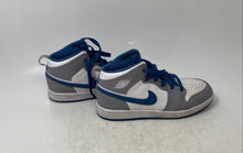 Load image into Gallery viewer, Nike Kids Air Jordan 1 Mid DQ8426-014 Gray White Blue Sneakers Shoes Size 3Y
