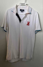 Load image into Gallery viewer, Psycho Bunny Mens White Pima Cotton Short Sleeve Spread Collar Polo Shirt Size 5
