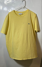 Load image into Gallery viewer, Lacoste Mens Yellow Cotton Regular Fit Short Sleeve Pullover T-Shirt Size XXL

