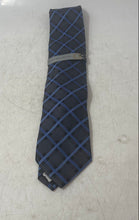 Load image into Gallery viewer, Geoffrey Beene Mens Blue Black Geometric Print Adjustable Designer Tie With Tags
