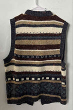 Load image into Gallery viewer, St John's Bay Womens Multicolor Printed Sleeveless Cardigan Sweater Size XL
