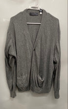 Load image into Gallery viewer, Oscar De La Renta Mens Gray Long Sleeve V-Neck Pockets Cardigan Sweater Size XXL
