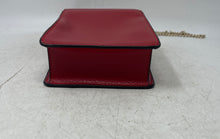 Load image into Gallery viewer, DKNY Womens Elissa Red Leather Charm Adjustable Strap Mini Crossbody Bag
