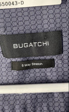 Load image into Gallery viewer, Bugatchi Mens Blue Geometric Print 8 Way Stretch Button-Up Shirt Size M
