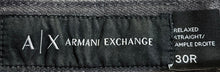 Load image into Gallery viewer, Armani Exchange Mens Gray Relaxed Fit Denim Straight Jeans Pants Size 30R
