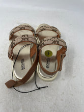 Load image into Gallery viewer, Michael Kors Girls Brown Signature Print Open Toe Ankle Strap Sandals Size 1
