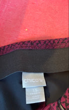 Load image into Gallery viewer, Chico's Womens Purple Black Printed Straight Leg Ankle Pants Size 1.5
