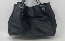 Load image into Gallery viewer, Nicole Miller Womens Black Leather Inner Pockets Double Handle Shoulder Bag

