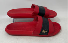Load image into Gallery viewer, Lacoste Mens Croco Slide 0120 1 CMA Red Black Open Toe Slide Sandals Size 8
