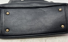 Load image into Gallery viewer, Giani Bernini Womens Black Pebbled Leather Bottom Studs Top Handle Satchel Bag
