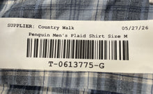 Load image into Gallery viewer, An Original Penguin Mens Blue Plaid Print Short Sleeve Button-Up Shirt Size L

