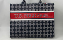 Load image into Gallery viewer, U S Polo Assn. Womens Multicolor Checkered Shoulder Strap Satchel Handbag
