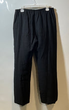 Load image into Gallery viewer, Zara Womens Black Flat Front Slash Pocket Drawstring Trouser Pants Size L
