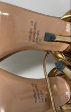 Load image into Gallery viewer, Steve Madden Womens Foxx Gold Stiletto Heel Ankle Strap Sandals Size 9.5M

